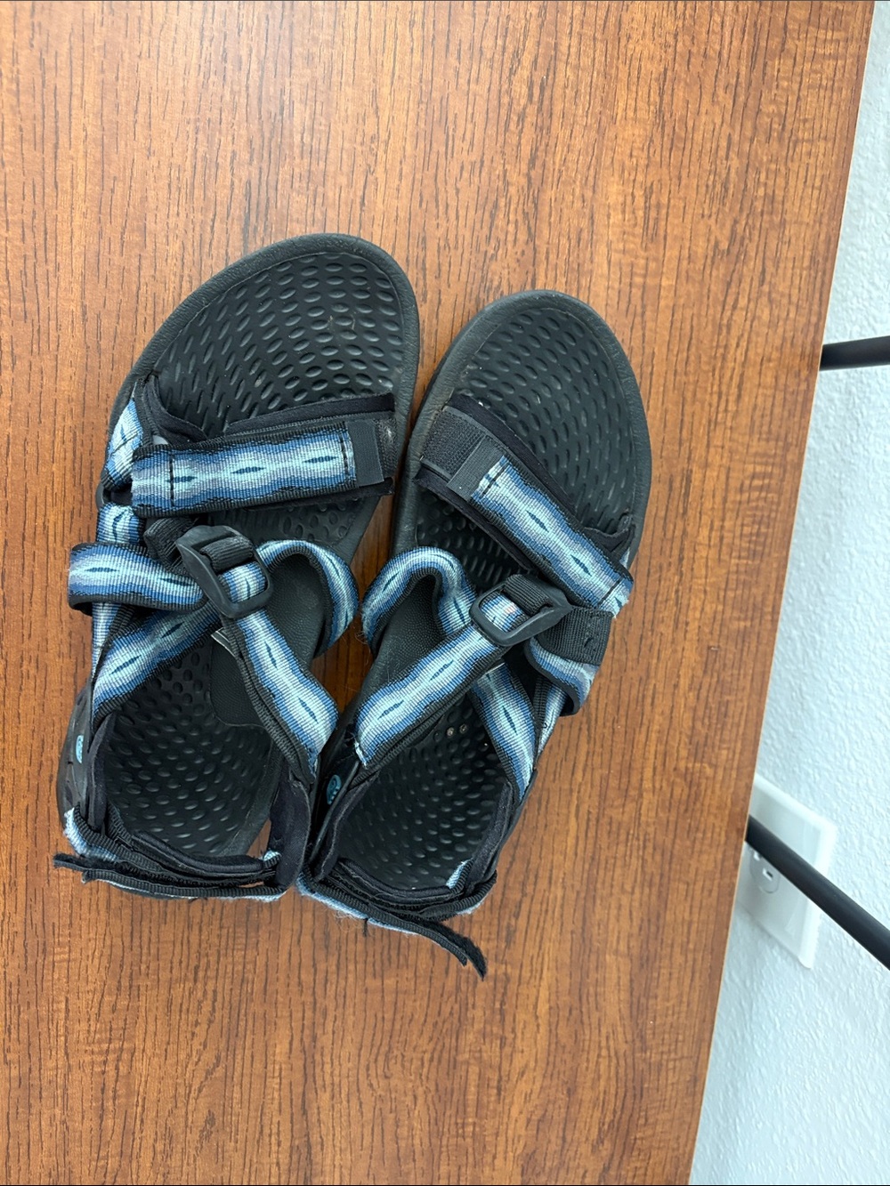 Teva Women’s Blue and Black Adjustable Strap Sandals